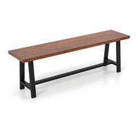 Costway 153CM Dining Bench Wooden 3 Person Entryway Shoe Bench COSTWAY Multicolor