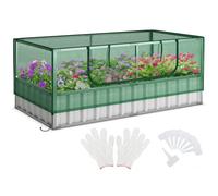 Costway 174X90X70Cm Outdoor Greenhouse Rectangular Planter Box Kit Garden Raised Bed
