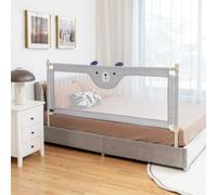Costway 175Cm Cute Baby Bed Rail Guard Toddler Infant Security Guardrail W/ Double Lock