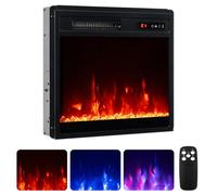 Costway 18" Electric Fireplace Insert 750W/1500W Fireplace Heater With Remote Control