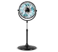 Costway 18" Metal Pedestal Fan W/ Adjustable Height Industrial Oscillating Standing Fan W/ 3 Speeds
