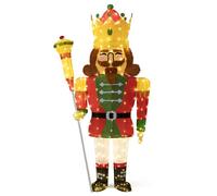 Costway 180 Cm Lighted Nutcracker Pre-Lit Nutcracker With 236 Led Lights
