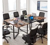 Costway 180 X 100 Cm Conference Table Large Meeting Table For 6-8 People