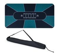 Costway 180 x 90 CM Poker Table Top Portable Texas Hold'em Poker Mat in Green COSTWAY Green 180 x 90 CM