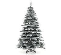 Costway 180Cm Artificial Christmas Tree Hinged Holiday Tree W/lush Branch Tips
