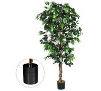Costway 180Cm Ficus Tree Artificial Plant Decorative Plant Artificial Tree Houseplant