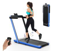 Costway 2.25Hp Foldable Treadmill 3 In 1 Walking Pad Under Desk Treadmill-Navy