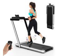 Costway 2.25Hp Foldable Treadmill 3 In 1 Walking Pad Under Desk Treadmill-Silver