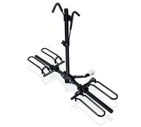 COSTWAY 2-bike Hitch Mount Rack, Platform Style Bicycle Carrier Fits Vehicles with 1/4-inch / 2-inch Receiver, Retractable Tire Cradles & Adjustable Frame Hooks, Foldable Bike Rack for 20”-26” Tires