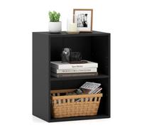 Costway 2-Cube Bookcase Floor Standing Open Bookshelf W/ 5-Position Adjustable Shelf-Black