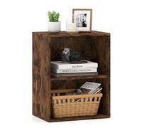 Costway 2-Cube Bookcase Floor Standing Open Bookshelf W/ 5-Position Adjustable Shelf-Brown