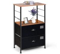 Costway 2-Drawer Storage Shelf Industrial Storage Cabinet Freestanding Vertical Dresser