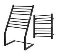 COSTWAY 2-in-1 Freestanding & Wall-Mounted Electric Towel Warmer with LED Display, 8-Bars Stainless Steel Heated Rail, Timer, and Overheat Protection