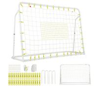 Costway 2-In-1 Kids Football Rebounder & Goal Angle-Adjustable Football Training Net