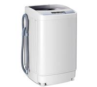 COSTWAY 2 in 1 Portable Washing Machine - 6/10 Programs, Adjustable Water Level, Fully Automatic Compact Washer Spin Dryer with Drain Pump for Apartment Dorm (4.5kg Load, 10 Program, 8 Water Level)