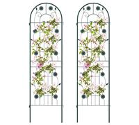 Costway 2 Pack 180 x 50cm Garden Trellis Rustproof Metal Fencing Barrier in Green | Size: 180 x 50 cm COSTWAY Green 180 x 50 cm