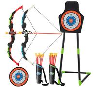 Costway 2-Pack Bow Arrow Set For Kids Led Light Up Archery Toy Set W/ 20 Suction Arrows