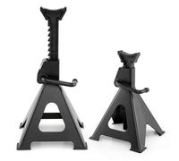 COSTWAY 2 Pcs Jack Stands, 6 Ton Capacity Per Stand, Heavy Duty Axle Stands with 39-62cm Adjustable Height, Self-Locking Design & Large Base, Car Support Lifting Stand for SUV, Pickup Truck