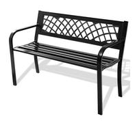 Costway 2 Seater Patio Garden Bench Outdoor Weatherproof Metal Loveseat W/ Backrest