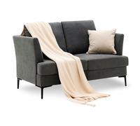 Costway 2-Seater Sofa Modern Upholstered Loveseat Couch with Padded Cushions in Grey COSTWAY Grey