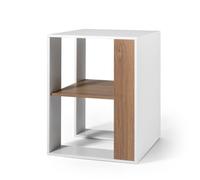 Costway 2-Tier End Table Square Sofa Side Table With Storage Shelf Modern Accent Table For Living Room