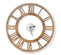 Costway 20 Inch Silent Wall Clock Non-Ticking Large Decorative Modern Wall Clock in Natural COSTWAY Natural