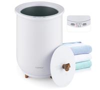 Costway 20L Towel Warmer Bucket Bath Towel Warmer With 3-Level Heating-White