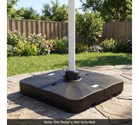 Costway 210 Kg Outdoor Cantilever Umbrella Base Offset Patio Umbrella Stand Water Sand Fillable Base