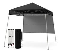 Costway 210 X 210 Cm Pop Up Canopy Tent Portable Backpack Canopy-Black