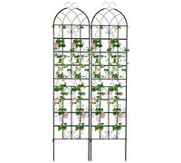 Costway 220 X 50Cm Metal Garden Trellis Climbing Plants 2 Pack Fence Trellis Panels