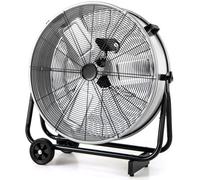 Costway 24" Industrial Drum Fan 24 Inch Industrial Drum Fan 3-Speed Powerful Metal Floor Fan W/ Adjustable Tilt-Silver