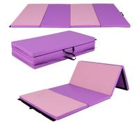 Costway 240 X 116 X 5 Cm Folding Soft Floor Mat Gym Mat Fitness Mat Pink