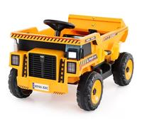 COSTWAY 24V Ride on Dump Truck, Kids Electric Car with Remote Control, Dump Bed, Music, Extra Shovel, Ride on Construction Vehicles for Boys Girls