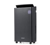 COSTWAY 25L/Day Dehumidifier with 5 Modes, 2 Speed, 3-Color Indicator Light, 5.5L Water Tank, Sleep Mode, Continuous Drainage, Laundry Drying & Auto Defrost Function for Home Damp