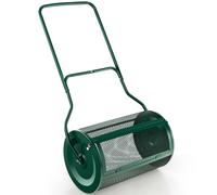 Costway 27 Inch Compost Spreader Peat Moss Spreader with Upgrade Ushaped Handle in Green COSTWAY Green