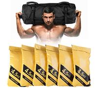 COSTWAY 27kg Training Sandbag, Heavy Duty Adjustable Power Bag with 6 x 10LBS Filling Sandbag and Handles, Weight Bag for Core Exercise, Conditioning, Powerlifting Home Gym Workouts
