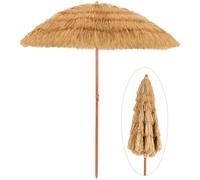 Costway 2m Outdoor Patio Umbrella Garden Parasol Portable Beach Poolside in Natural COSTWAY Natural