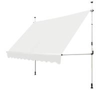 Costway 3.5M Telescopic Canopy Retractable Adjustable Outdoor Clamp Awning Sun Shelter in Beige COSTWAY Beige