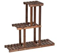 COSTWAY 3/6 Tiers Plant Stand, Solid Wood Flower Pot Holder Bonsai Display Storage Shelves, Multi-Layer Plants Rack for Garden Patio Balcony Living Room (81 x 25 x 75cm, 3-Tier)