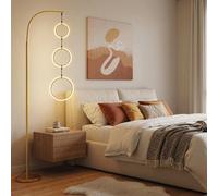 Costway 3-Circle Dimmable Led Floor Lamp Modern Standing Light With Foot Pedal Switch