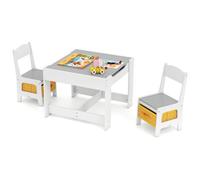 Costway 3-In-1 Activity Table Multipurpose Children Table And Chair Set-Grey