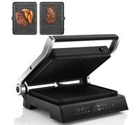 Costway 3-In-1 Electric Panini Press Grill 1200W Sandwich Maker Nonstick 5 Cooking Modes