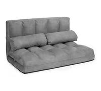 Costway 3 In 1 Folding Lazy Sofa Bed Floor Sleeper Seat 6-Position Adjustable 2 Pillows