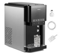 COSTWAY 3-in-1 Ice Maker with Ice Crusher and Water Dispenser, Bullet Ice Cube Maker Machine, 20KG in 24Hrs, 12 Cubes in 9 Mins, Manual/Auto Add Water, Countertop Water Cooler Dispenser