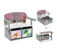 Costway 3-In-1 Kids Convertible Activity Bench Kids Table Chair Set Toddlers Toy Storage