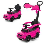 Costway 3-in-1 Licensed Mercedes Benz Ride on Push Car Kids Sliding Walker in Pink COSTWAY Pink