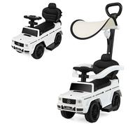 Costway 3-in-1 Licensed Mercedes Benz Ride on Push Car Kids Sliding Walker in White COSTWAY White