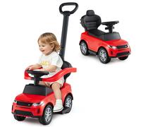 Costway 3 in 1 Push Car Toddlers Licensed Land Rover Discovery Ride on Toy in Red COSTWAY Red