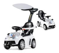 Costway 3 in 1 Ride on Push Car Licensed Land Rover Discovery Ride on Toy in White COSTWAY White