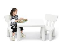 Costway 3 Pcs Kids Table And Chair Set Toddler Activity Center Children Writing Desk